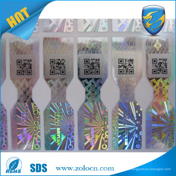 Atacado Silver Hologram Sticker com Scratch off Serial Number QR code for security scratch sticker